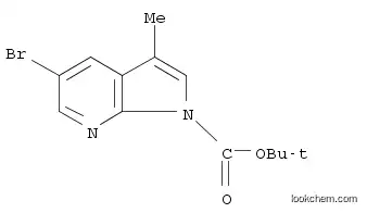 Molecular Structure of 1207624-31-4 (1H-Pyrrolo[2,3-b]pyridine-1-carboxylic acid, 5-bromo-3-methyl-, 1,1-dimethylethyl ester)